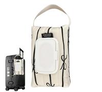 Porte-lingettes pour bébé - Distributeur de coton rechargeable de 23 x 15 x 6 cm, sac de rangement portable, organisateur de mouchoirs de voyage, pochette multi-usage, étui de transport pour