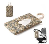 Porte-lingettes pour sac à couches, porte-lingettes matelassé pour bébé, pochette pour couches et - Organisateur floral multi-usage pour les essentiels de bébé, vert, 10, 24 x 5, 91 pouc