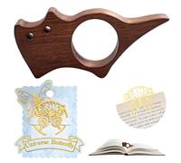 Porte-livre chat en bois de noyer avec marque-page en métal en forme de papillon, accessoires de lecture, cadeaux pour les amateurs de livres, pour les amateurs de littérature et les enseignants, les