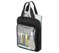 Porte-livre de coloriage, sac d'art, sac de rangement portable avec fenêtre transparente, porte-livre de coloriage noir, sac pour affiches, livres de coloriage, livres d'art