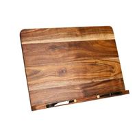 Porte Livre De Cuisine Support De Livre De Cuisine En Bois D'acacia Massif, Support De Livre De Recettes, Support De Chevalet De Tablette De Comptoir Support Livre Presentoir(34 * 24cm)