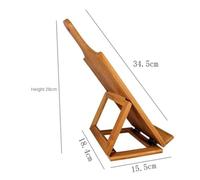 Porte Livre De Cuisine Support De Livre De Cuisine, Support De Recettes, Planche À Découper En Bambou Gravé, Chevalet De Chef Pliable, Charnières En Métal, Béquille Support Livre Presentoir