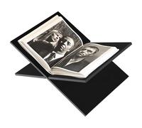 Porte-livre en acrylique, Porte-livre en acrylique avec cadre en croix, support de lecture, 32 * 14cm, noir