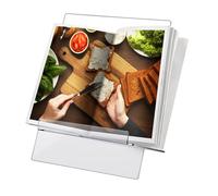 Porte-Livre En Acrylique,Support pour Livre de Cuisine et Tablet - Stand Portable,Pour Maison Cuisine Comptoir Bibliothèque École Musée Travail Famille