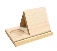 Porte-livre triangulaire en bois naturel avec porte-gobelet, Mini bibliothèque créative pour décoration de bureau, bibliothèque à domicile, petite