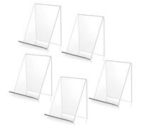 Porte-livres en Acrylique,5 pièces Présentoirs de Livre en Acrylique,Support de Marchandises pour Afficher des Livres des Cahiers des Albums D'images