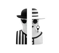 Porte-livres M. Black & Mrs. White en polyrésine collection Les Inséparables Baci Milano h 26 cm