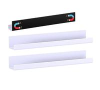 Porte-Livres magnétique | Présentoir pour Livres pour Tableau Blanc | 2 étagères en Acrylique réutilisables pour Organisateur de Cuisine, Support pour réfrigérateur Flottant sans poinçonnage