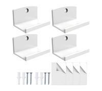 Porte-livres muraux pour vinyles - Support à suspension en acrylique 4 pièces | Support mural pour vinyles | Pour albums objets de collection salon, chambre de livres à bandes dessinées livres pour