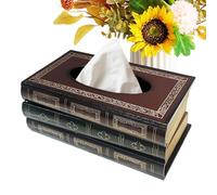 Porte-livres rétro - Boîte distributrice de papier classique, couverture en bois pour décoration d'intérieur, style fantaisie, organiseur de mouchoirs ménagers avec esthétique unique, étui durable