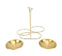 Porte-louche à soupe vertical, support de cuillère en acier inoxydable pour la cuisine, rangement d’ustensiles peu encombrant avec un design à accès facile pour les marmite et les (Doré avec 2