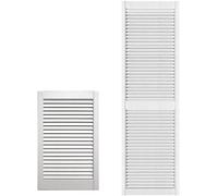 Porte Louvre en Bois - Extra Lisse - Blanc à Double Couche - Poncée, Polie, Prête à l’Usage - Porte Intérieure à Lamello pour Bricolage, Placard, Armoire