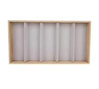 Porte-lunettes 5 supports de grille de bijoux en verre, organisateur mallette de rangement for boîte-cadeau, fente for lunettes de soleil, boîte d'exposition de montre Présentoir de comptoir(Grigio)