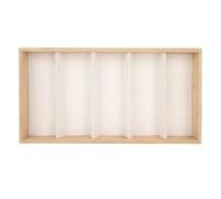 Porte-lunettes 5 supports de grille de bijoux en verre, organisateur mallette de rangement for boîte-cadeau, fente for lunettes de soleil, boîte d'exposition de montre Présentoir de comptoir(Blanc)