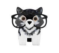 Porte Lunettes Animalier Support de lunettes d'animaux 3D, sculpture de dessin animé mignon, présentoir de lunettes de soleil, étagère de lunettes, support de bijoux en bois, vitrine ( Color : Wolf )