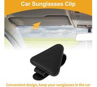 Porte-Lunettes De Soleil Magnétique Universel Pour Voiture En Cuir synthétique Noir 8x6cm 1 Pc