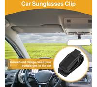Porte-Lunettes De Soleil Universel Pour Voiture Clip Pare-Soleil ABS/Métal Noir 7.1x3.3cm 1 Pc