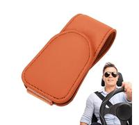 Porte-lunettes de voiture, clip de lunettes de pour visière de voiture | Support de rangement pour pare-automatique - Accessoires d'intérieur de en cuir PU pour lunettes ordinaires, cartes, bi