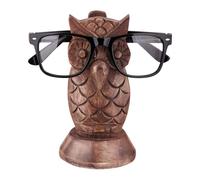 Porte-lunettes en bois artisanal Ajuny en forme de hibou - Support de 12,7 cm pour lunettes de soleil et lunettes de protection - Cadeau unique pour P