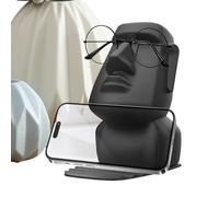 Porte-lunettes En Pierre, ABS 4.92x4.92x3,35 Pouces | Les Lunettes De Statue De L'île De Pâques Ont Un Design Robuste, De Bureau, De Bibliothèque, De Stone Man Glasses Holder | Décor De Chambre De Che