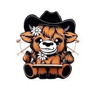 Porte-lunettes Highland Cow - 16x13,3 cm Bois, Support à lunettes, Sculpture de lunettes | Parfait pour bureau, décoration de table, cadeaux pour , famille, amis, étude à domicile, espace de tr