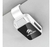 Porte Lunettes pour Voiture pour Citroen C3 Picasso 2013-2017, Support Lunettes pour Voiture Clip de Support de Lunettes de Visière de Voiture Porte-Lunettes de Soleil pour Voiture,White