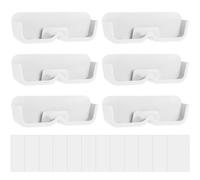 Porte Lunettes Suspendre,RoadLoo 6 Pièces Porte Lunettes Boite a Lunette Rangement Lunettes Mural Lunettes Maison Repose Lunettes pour Décoration Maison Salon Rangement Support Lunette Soleil (Blanc)