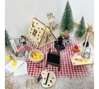 Porte Lutin Farceur De Noel, 38 Pcs Accessoires Lutin Farceur De Noel avec LED, Porte Magique Lutin Farceur, Lit Lutin Farceur De Noel, Maison Lutin Farceur De Noel pour DIY, Micro Paysage Decoration