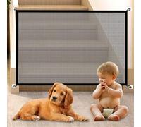 Porte Magique pour Chien - Barrière de Sécurité Portable pour Bébés et Animaux - Filet de Protection sans Perçage pour Escaliers et Couloirs