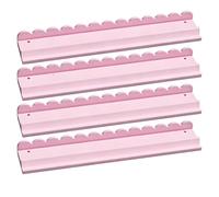 Porte-mahjong en bois - 4 pièces 43 x 6,5 x 3,5 cm | Supports magnétiques antidérapants avec poussoirs | Ensemble de rangement classique durable pour la famille, les adultes, les personnes âgées, les
