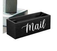 Porte-mail En Bois Pour Mur - 28x10x10cm Boîte De Rangement De Courrier De Bureau | Bac De Support D'enveloppe En Bois | Boîte D'organisateurs De Fichiers Muraux Pour Document Notebook Letter Fichier