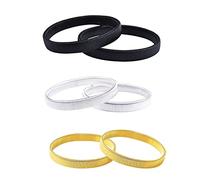 Porte Manches de Chemise, 3 Paires de Brassards Élastiques en Métal Anti-Dérapant pour Jarretelles élastiques Porte-Manches de Chemise en Métal Réglables pour Hommes Femmes Noir Or Argent