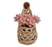 Porte-manteau 32 x 16 cm - Corde de coton tressé de Bohême | Support mural pour pots de fleurs | Décoration d'intérieur de chambre de salon cuisine | Jardinière suspendue cadeau pour le g