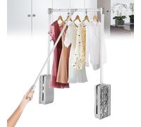 Porte-manteau amovible réglable pour placard, garde-robe, mécanisme de barre cintre automatique avec ouverture et fermeture assistée (compartiment intérieur 89-121 cm + épaisseurs)