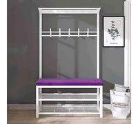 Porte-manteau autoportant 3 en 1 avec rangement pour chaussures d'entrée nizer simple ménage sac de rangement souple parfait pour salon, chambre à coucher et couloir