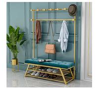 Porte-manteau autoportant de luxe nordique avec banc et rangement à chaussures - Portant à vêtements moderne pour entrée, chambre à coucher, salon - Solution élégante pour économiser de l'espace