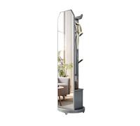 Porte-manteau autoportant Porte-manteau de sol en bois massif, cintre avec tiroir, armoire de rangement, porche d'entrée, cintre for vêtements de sol, miroir complet amovible Porte-manteau de couloir