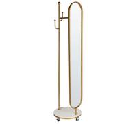 Porte-manteau avec miroir LORENA 172 cm Métal Doré