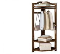 Porte-manteau avec rangement à chaussures - Cintre autonome en bois avec étagères - Organiseur d'entrée pour chaussures et manteaux - Mobilier de couloir peu encombrant