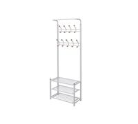 Vidaxl Porte-Manteau Avec Rangement De Chaussures 68x32x182,5cm Blanc