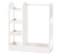 Porte Manteau Bébé avec Penderie - Étagères et Miroir - Bois Blanc laqué - ROBA blanc TU