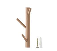 Porte-manteau créatif en forme de branche d'arbre, crochet mural en bois de hêtre, crochet mural facile à assembler, convient pour l'entrée, le salon, la chambre à coucher, blanc/marron/couleur