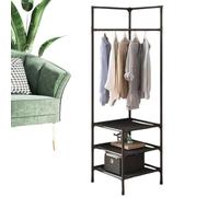 Porte-manteau d'angle - Organiseur de vêtements au sol, étagère à vêtements peu encombrante, support de rangement multifonction pour entrée | Étagère d'angle moderne de ferme pour chambre à coucher