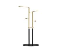 Porte-manteau d'angle Porte-vêtements sur pied, lumière de chambre à coucher, porte-manteau de luxe, cintre Simple for vêtements de maison, extrémité de lit verticale Porte-manteau Vintage(Gold)