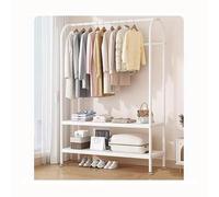 Porte-manteau de sol 2 en 1 cintre en métal robuste pour chambre à coucher, bureau, salonIdéal pour manteaux, chaussures Design élégant (couleur : blanc, taille : 80 cm)
