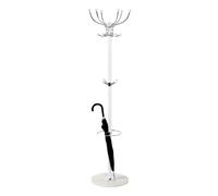 HAKU Porte-manteau Vinty 88391 – chrome et blanc, marbre et métal – H 176 x Ø 38 cm