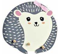 Porte-manteau DKD Home Decor Blanc Gris Bois Plastique Bois MDF Pour enfants Hérisson 30 x 4,5 x 30 cm
