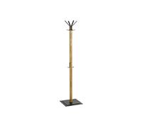 HAKU Portemanteau, chêne, noir, bois massif, portemanteau sur pied en métal - Dimensions : L 40 x H 180 x P 40 cm, style : moderne