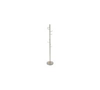 Porte manteau en métal argenté, 8 crochets, socle rond - White Label, Crochet - Ø31xH172 cm