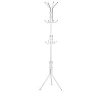 Porte-manteau en métal avec 8 crochets pour sac à main - Pour hall d'entrée, garage, bureau, chambre à coucher (blanc)